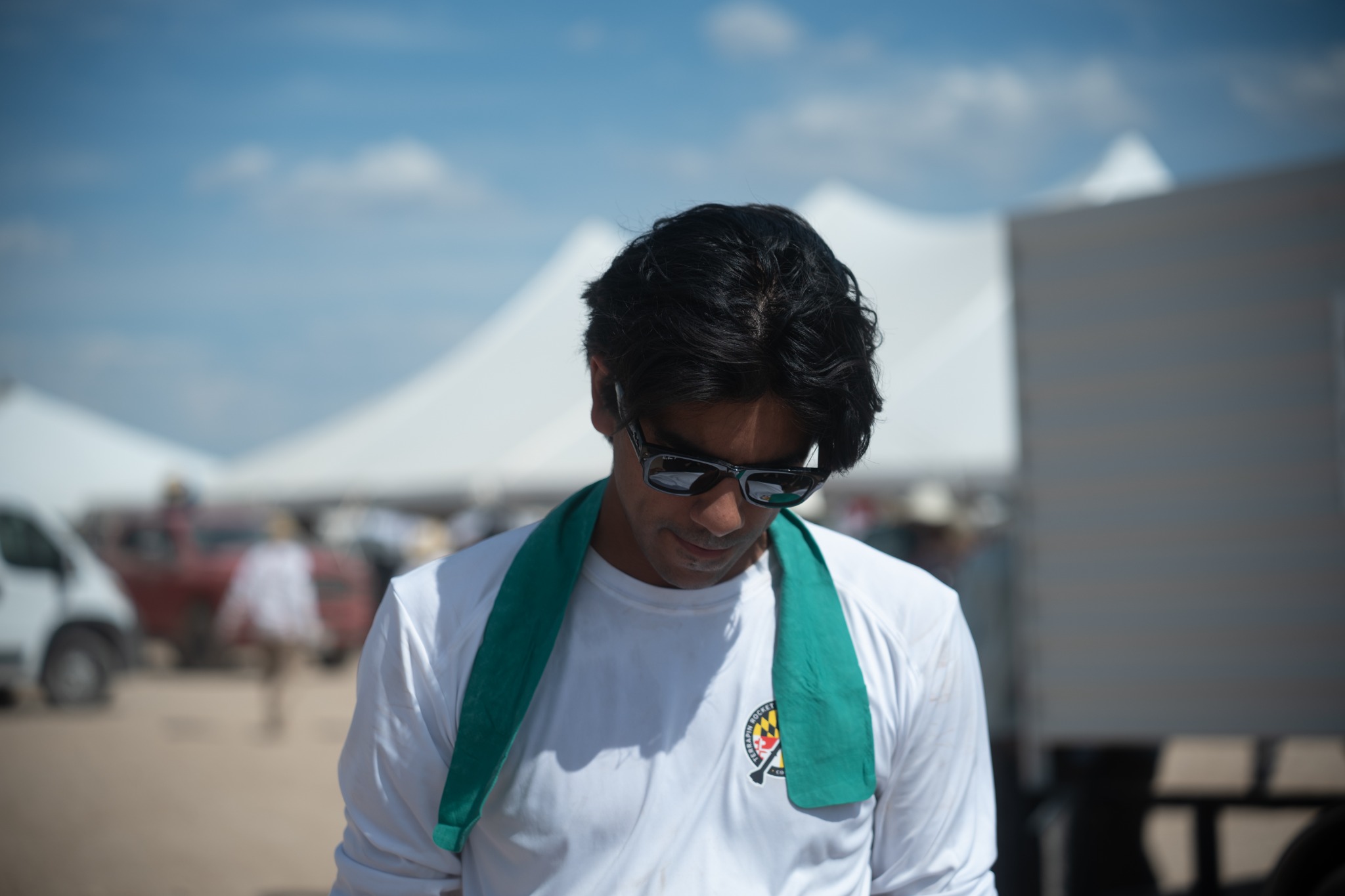 Subhan at a rocketry event outdoors